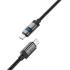 ACEFAST C15-03 1.2m USB-C to USB-C Charging Cable LED Power Display Braided Data Cord - Black